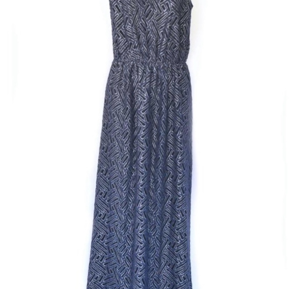 Lilly Pulitzer Navy Geometric Maxi Dress